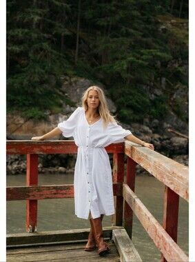 Jackson Rowe Steer Dress in White Size XS